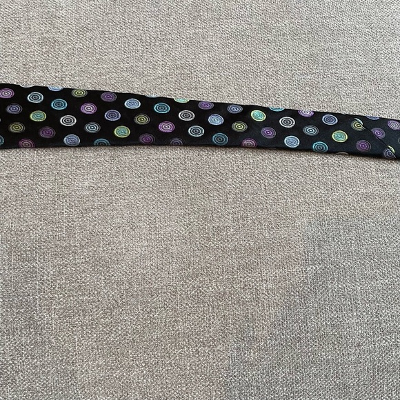 Ted Baker 100% Silk Made in America Men's Multicolor Circles Tie Professional - Picture 9 of 11